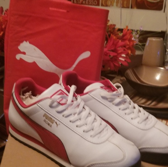 Puma Roma Basic, white-red-gold - Picture 3 of 3